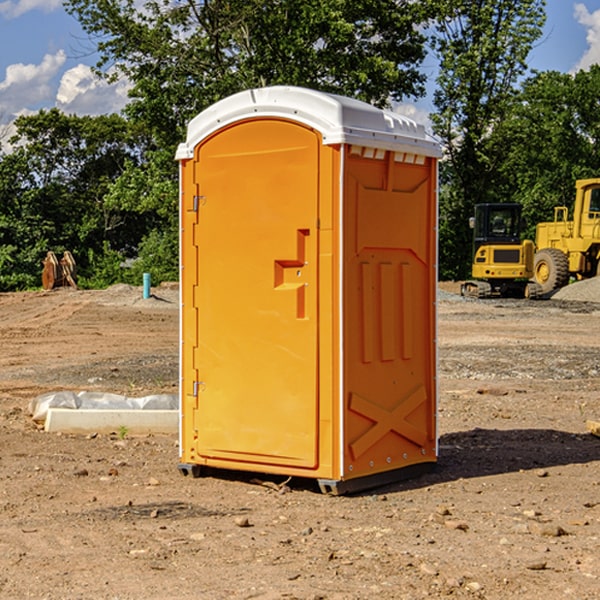 how often are the porta potties cleaned and serviced during a rental period in Fargo